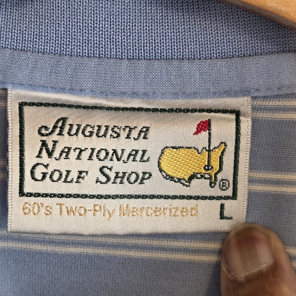 Masters Augusta National Golf Shop Men's Striped Polo Shirt Sz L - Picture 6 of 14